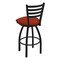 Holland Bar Stool Co 36" Swivel Bar Stool, Black Wrinkle, Graph Poppy Seat 41036BW021 - alternate 3